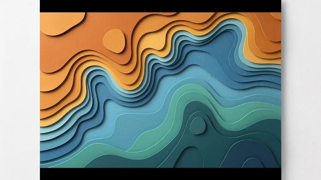 Carte abstraite montrant différentes zones colorées représentant l'évolution des prix immobiliers