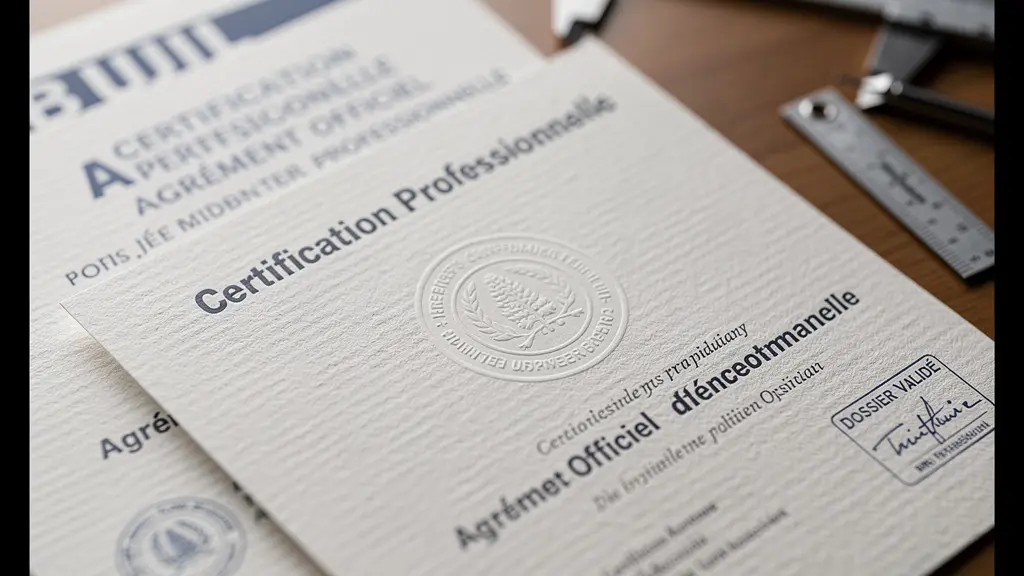 Documents de certification et d'assurance d'un diagnostiqueur immobilier