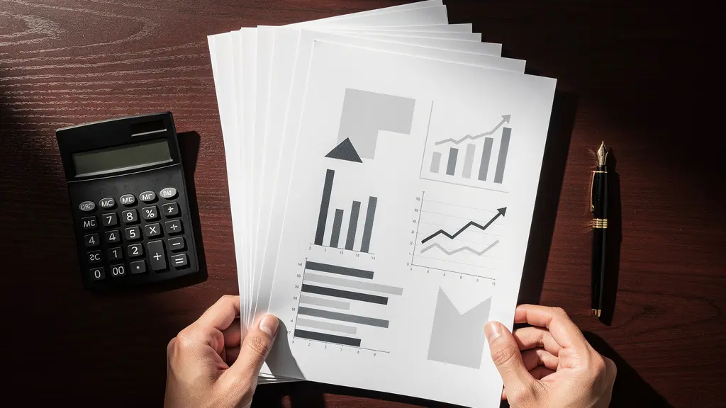 Entrepreneur présentant son dossier de revenus variables avec graphiques et tableaux de synthèse